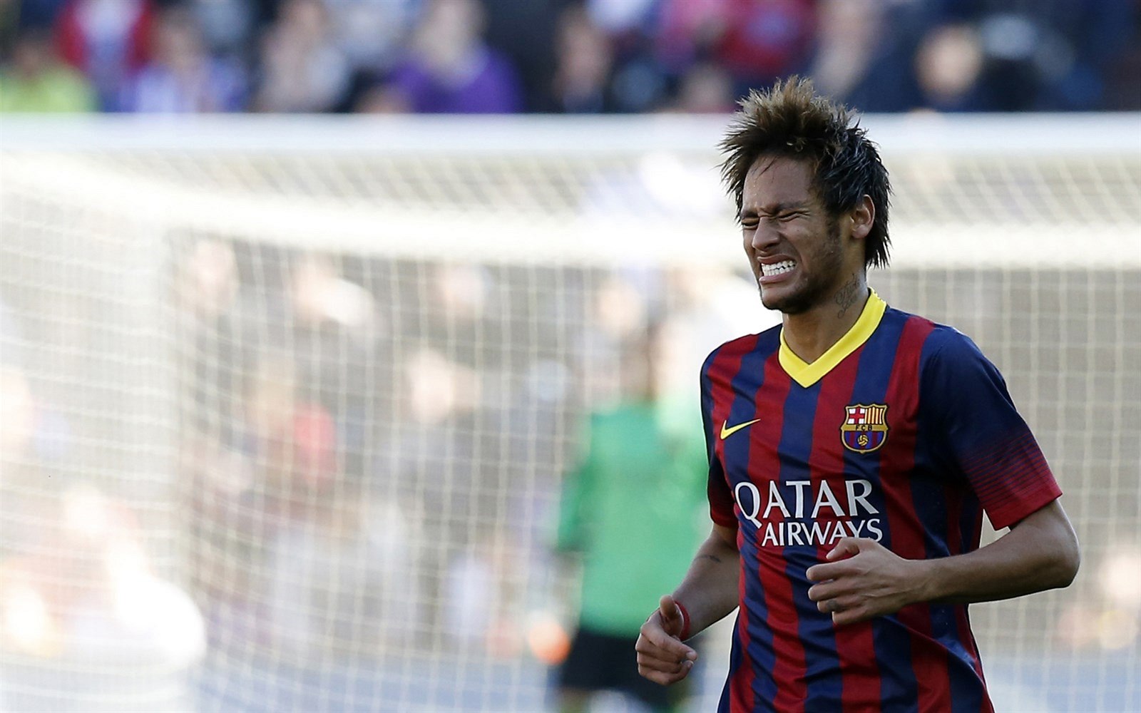Neymar z Barcelony nem�l v zápase s Valladolidem mnoho d�vod� k úsm�vu...
