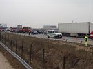 Nehoda na 78. kilometru zablokovala ást Praského okruhu (6.3.2014)