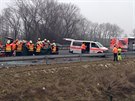 Dopravní nehoda na 78. kilometru u Modletic zablokovala ást Praského okruhu....