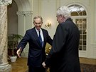 Zeman se setkal v Lánech s Tonym Blairem, eili EU i Ukrajinu (8. bezna)