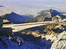 Prototyp Concorde při letu nad Pyrenejemi.