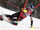 Mikaela Schiffrinová ve slalomu v Aare.  
