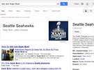 OK, Google, kdo vyhrál Super Bowl? Seattle Seahawks vyhráli Super Bowl.
