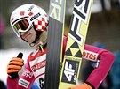 Polský skokan na lyích Kamil Stoch po vítzství v závod Svtového poháru v...