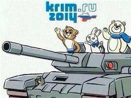 Roztomilí maskoti olympiády a ruské tanky na Krymu. Jde to dohromady?