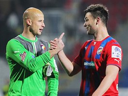 Plzet fotbalist Petr Bolek (vlevo) a Tom Wgner