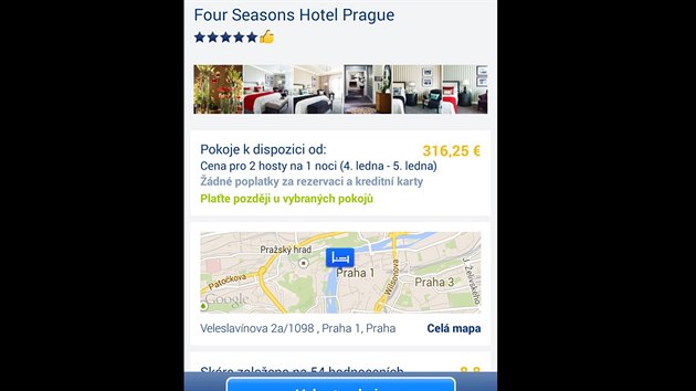 Aplikace Booking.com