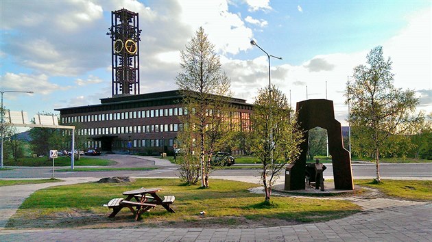 Radnice ve vdskm hornickm msteku Kiruna (erven 2013)