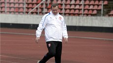 Trenér eské reprezentace Pavel Vrba ped pípravným zápasem s Norskem.