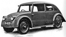 Prototyp malého lidového vozu Tatra V570 s aerodynamickou karosérií z roku 1933