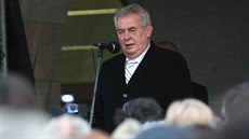 Prezident Milo� Zeman p�i náv�t�v� olomouckého kraje. (5. b�ezna 2014)