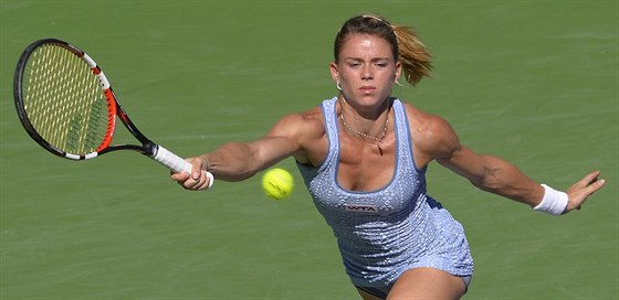 Camila Giorgiová na turnaji v Indian Wells.