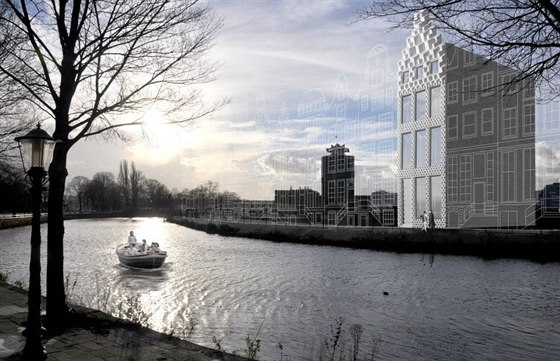 Architektonický návrh budovy z dílny nizozemského ateliéru DUS navenek odpovídá typickému stylu známých cihlových dom.