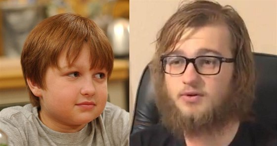 Angus T. Jones v seriálu Dva a pl chlapa (2007) a v roce 2014