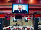 Vystoupení Vladimira Putina bedliv sledovali i obyvatelé Krymu (18. bezna...