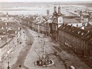 Pohled z Bílé ve na rozvodnnou Orlici v roce 1885. Fotografie z knihy...