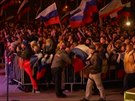 Oslavy výsledk krymského referenda v Simferopolu.