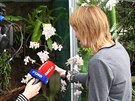 Kurátorka tropických rostlin Romana Rybková vysvtluje, jak peovat o orchideje...