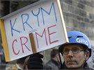 Demonstrace proti ruské invazi na Krym