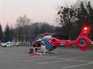 Rychlý vrtulníkový transport do nemocnice v Brn ivot dívky nezachránil.