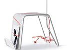 Odkládací stolek s osvtlením, lakovaná ocel. Design Tomek Rygalik.