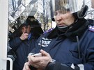 Policie proti proruským demonstrantm v sobotu v Doncku nezasáhla.