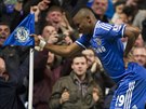 STAEEK. Samuel Eto'o z Chelsea svérázn oslavuje gól proti Tottenhamu.