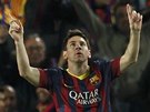 PRVNÍ GÓL ZÁPASU. Lionel Messi z Barcelony oslavuje gól proti Manchesteru City.
