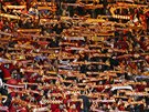 NÁVTVA Z TURECKA. Fanouci Galatasaraye Istanbul na stadionu Chelsea.