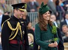 Princ William a jeho manelka Kate na oslavách dne svatého Patrika (17. bezna...