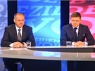 Kandidáti Andrej Kiska a Robert Fico, kteí postoupili do druhého kola