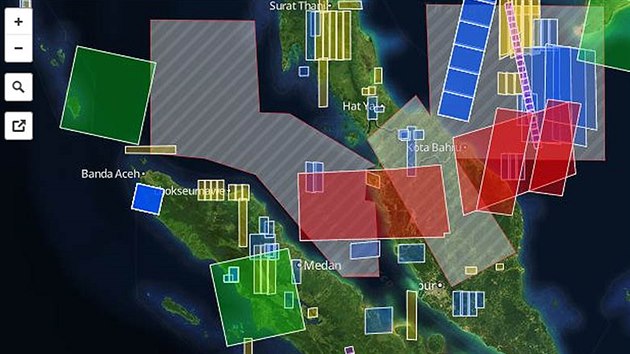 Satelity hledají Boeing 777-200ER Malaysia Airlines, který zmizel ped týdnem