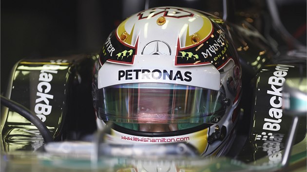 Lewis Hamilton (Mercedes) ped kvalifikac Velk ceny Austrlie F1.