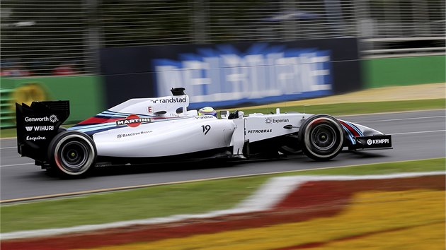 Felipe Massa s vozem Williams v sobotnm trninku Velk ceny Austrlie F1.