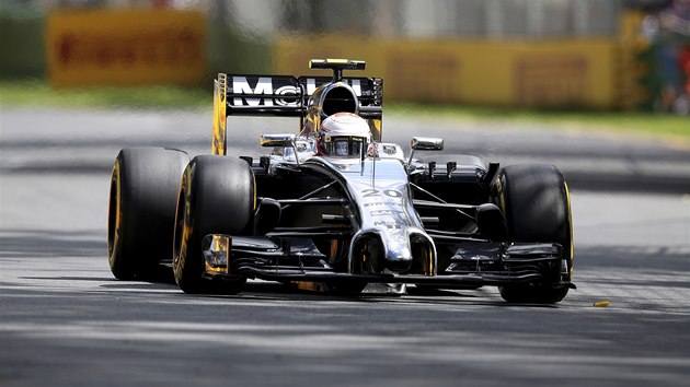 Kevin Magnussen s vozem McLaren ve tetm trninku Velk ceny Austrlie F1.