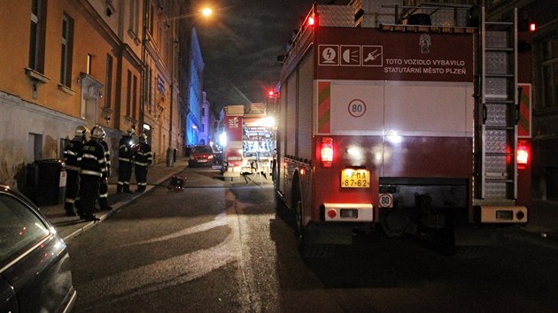 Vbuch plynu v Karlov ulici v Plzni.