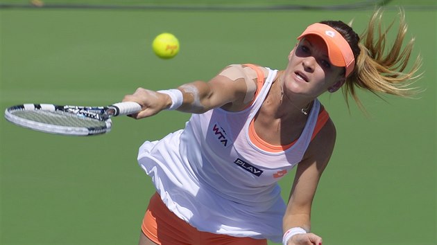 Agnieszka Radwask ve finle turnaje v Indian Wells.