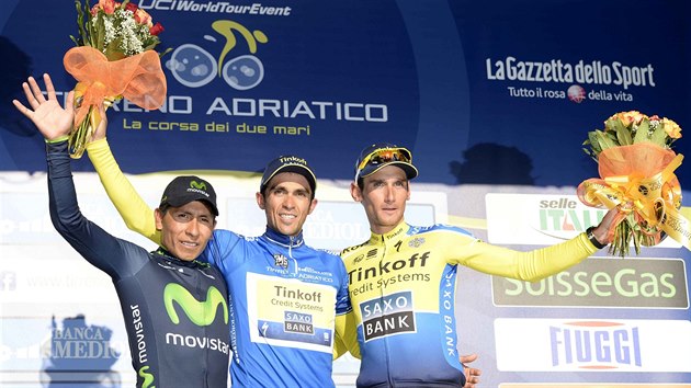 TI NEJLEPÍ. Stupn vítz na Tirreno-Adriatico opanovali 1. Alberto Contador...