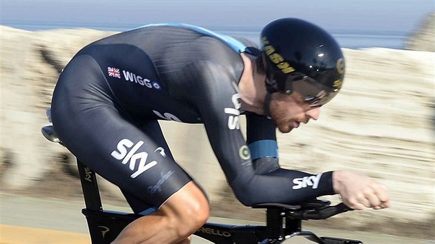 Bradley Wiggins v asovce na Tirreno-Adriatico.