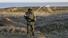 Ruský voják na Krymu (12. března 2014)