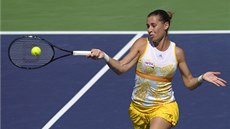 Flavia Pennettaová ve finále turnaje v Indian Wells. 