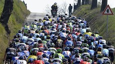 Cyklistický peloton v závodě Tirreno-Adriatico