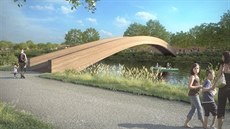 Nová lávka p�es Chrudimku spojí park s centrem m�sta