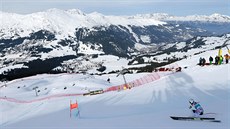 Matthias Mayer b�hem tréninku na sjezd v Lenzerheide,