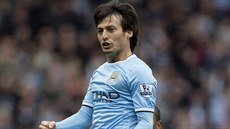 OSLAVA. David Silva z Manchesteru City si uívá trefu v utkání proti Hullu.