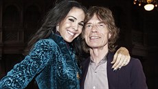 L'Wren Scottová a Mick Jagger (16. února 2012)