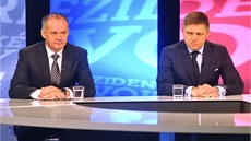 Kandidáti Andrej Kiska a Robert Fico, kteí postoupili do druhého kola