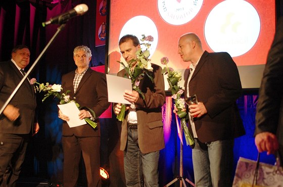 Ocenní Milan Hanko (vlevo), Marek Hábl (uprosted) a Marcel Frajt získali za...