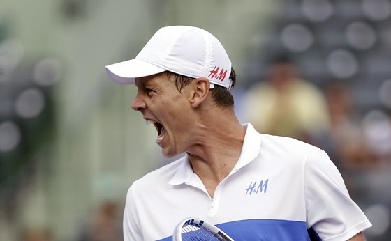 EV VÍTZE. Tomá Berdych ve tvrtfinále turnaje v Miami. 