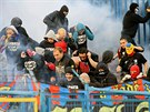 Na utkání do Ostravy dorazily tyi stovky sparanských fanouk.
